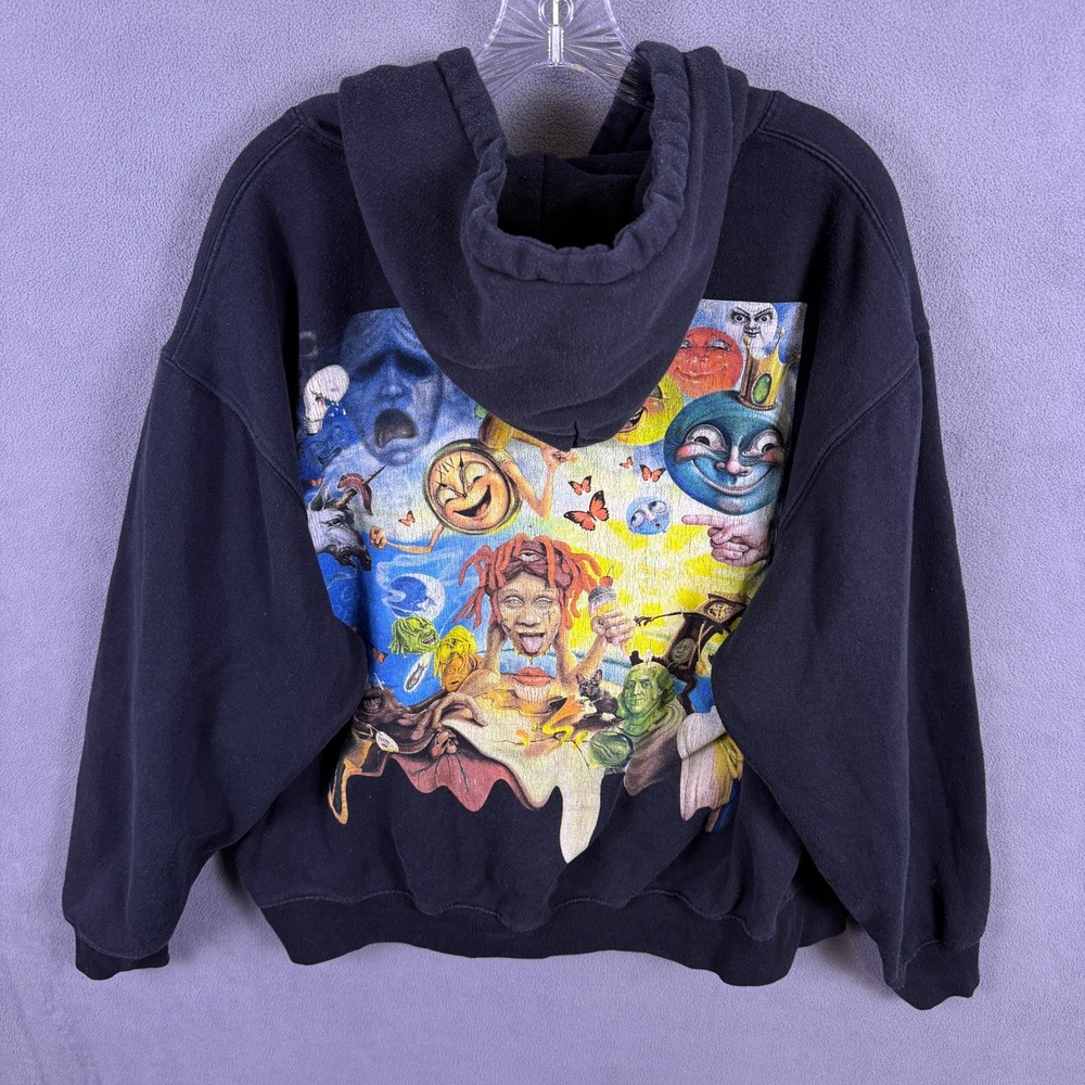 Trippie Redd Hoodie Mens Large Black Life's a Trip Graphic Pullover Sweatshirt - Picture 6 of 10